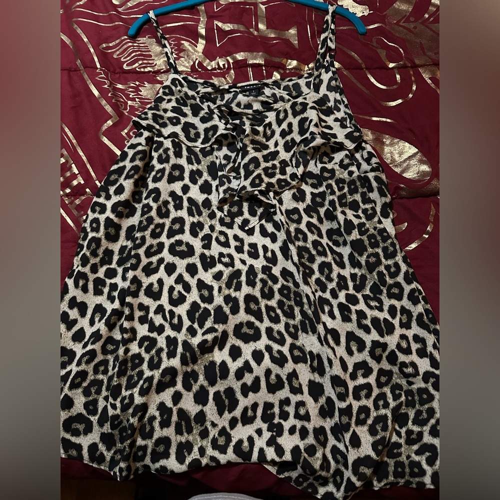 leopard printed cami blouse